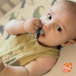 RaZbaby RaZberry Silicone Baby Teether Toy - Berrybumps Soothe Babies Sore Gums - Infant Teething Toy - Hands Free Design - BPA Free - Easy-to-Hold Design - Teething Relief Pacifier - Fruit Shape/Red - Image 6